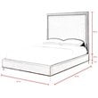 Posh Living Tristan Leather Platform King Bed Frame with Nailhead in Black