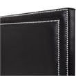 Posh Living Tristan Leather Platform Queen Bed Frame with Nailhead in Black