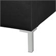 Posh Living Tristan Leather Platform Queen Bed Frame with Nailhead in Black