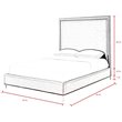 Posh Living Tristan Leather Platform Queen Bed Frame with Nailhead in Black