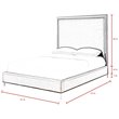Posh Living Tristan Leather Platform King Bed Frame with Nailhead in Espresso
