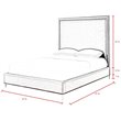 Posh Living Tristan Leather Platform Queen Bed Frame with Nailhead in Espresso
