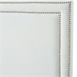 Posh Living Tristan Leather Platform Queen Bed Frame with Nailhead in White