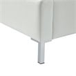 Posh Living Tristan Leather Platform Queen Bed Frame with Nailhead in White