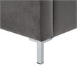 Posh Living Tristan Tufted Velvet Platform King Bed Frame with Nailhead in Gray