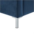 Posh Living Tristan Tufted Velvet Platform King Bed Frame with Nailhead in Blue