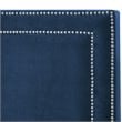 Posh Living Tristan Velvet Platform Queen Bed Frame with Nailhead in Blue