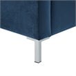 Posh Living Tristan Velvet Platform Queen Bed Frame with Nailhead in Blue
