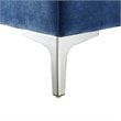 Posh Living Levi Button Tufted Velvet Accent Chair in Blue