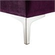Posh Living Levi Button Tufted Velvet Accent Chair in Purple