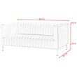 Posh Living Hayden Velvet Tuxedo Loveseat with Y-Metal Base in Navy Blue/Chrome