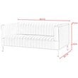 Posh Living Hayden Velvet Tuxedo Loveseat with Y-Metal Base in Navy Blue/Gold