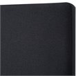 Posh Living Alex Linen Fabric Upholstered Platform Queen Bed Frame in Dark Gray