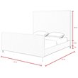 Posh Living Alex Linen Fabric Upholstered Platform Queen Bed Frame in Dark Gray