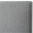 Posh Living Alex Linen Fabric Upholstered Platform Queen Bed Frame in Gray