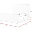 Posh Living Alex Linen Fabric Upholstered Platform Queen Bed Frame in Gray