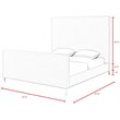 Posh Living Alex Linen Fabric Upholstered Platform King Bed Frame in Dark Gray