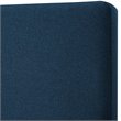 Posh Living Alex Linen Fabric Upholstered Platform King Bed Frame in Blue