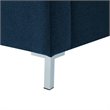 Posh Living Alex Linen Fabric Upholstered Platform King Bed Frame in Blue
