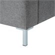 Posh Living Alex Linen Fabric Upholstered Platform King Bed Frame in Gray