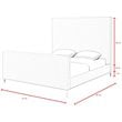 Posh Living Alex Linen Fabric Upholstered Platform King Bed Frame in Gray