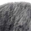 Posh Living Anthony Faux Fur Fabric Accent Chair with Metal Legs in Gray