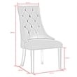 Posh Living Colton PU Leather  Acrylic Leg Dining Chair in Gray (Set of 2)