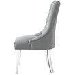 Colton Linen Fabric Dining Side Chair with Acrylic Legs - Gray (Set of 2)