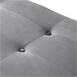 Posh Living Myles Tufted Velvet Bench with Stainless Steel Legs in Gray/Chrome