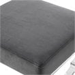 Posh Living Brayden Velvet Upholstered Bench with Acrylic X-Legs in Gray