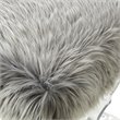 Posh Living Brayden Faux Fur Fabric Upholstered Bench with Acrylic X-Legs Gray
