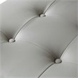 Posh Living Evan Faux Leather Dining Side Chair in Light Gray/Chrome (Set of 2)
