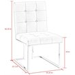 Posh Living Evan Faux Leather Dining Side Chair in Light Gray/Chrome (Set of 2)