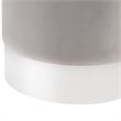 Posh Living Jason Velvet Round Ottoman with Metal Base in Gray/Chrome