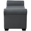 Posh Living Ashley Faux Leather Storage Bench with Nail Head Trim in Gray