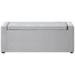 Posh Living Jake Velvet Upholstered Bench with Shoe Storage in Gray