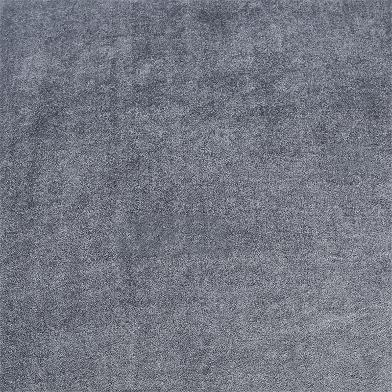 Posh Living Levi Tufted Velvet Square Storage Ottoman with Chrome Legs in Gray
