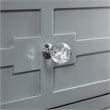Posh Living Peyton Modern 2-Drawer Nightstand with Lucite Legs in Light Gray