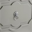 Posh Living Mackenzie 2-Hidden Shelf Nighstand with Lucite Legs in Gray