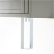 Posh Living Mackenzie 2-Hidden Shelf Nighstand with Lucite Legs in Gray