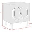 Posh Living Mackenzie 2-Hidden Shelf Nighstand with Lucite Legs in Gray