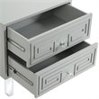Posh Living Melanie 2-Drawer Nightstand with Lucite Legs in Gray