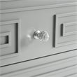 Posh Living Melanie 2-Drawer Nightstand with Lucite Legs in Gray
