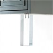 Posh Living Melanie 2-Drawer Nightstand with Lucite Legs in Gray