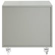 Posh Living Lydia Modern 1-Drawer Nightstand in Gray