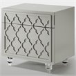 Posh Living Lydia Modern 1-Drawer Nightstand in Gray