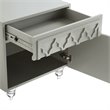 Posh Living Lydia Modern 1-Drawer Nightstand in Gray