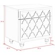 Posh Living Lydia Modern 1-Drawer Nightstand in Gray