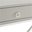 Posh Living Brianna 1-Drawer Nightstand with X-Metal Legs in Gray/Chrome