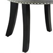 Posh Living Alena Tufted Velvet Vanity Stool with Nailhead Trim in Light Gray